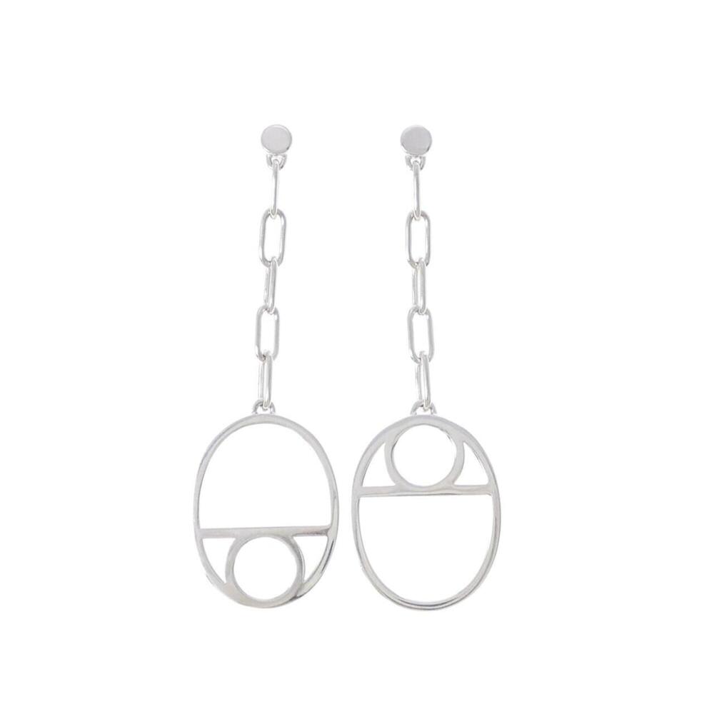 HERMES Silver Earrings
